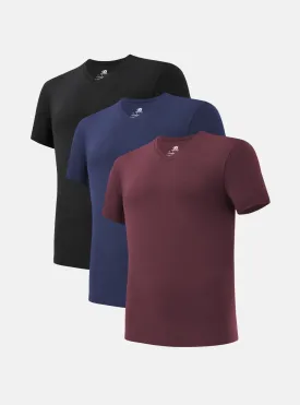 3 Packs Bamboo Rayon Moisture-Wicking V-Neck Undershirts