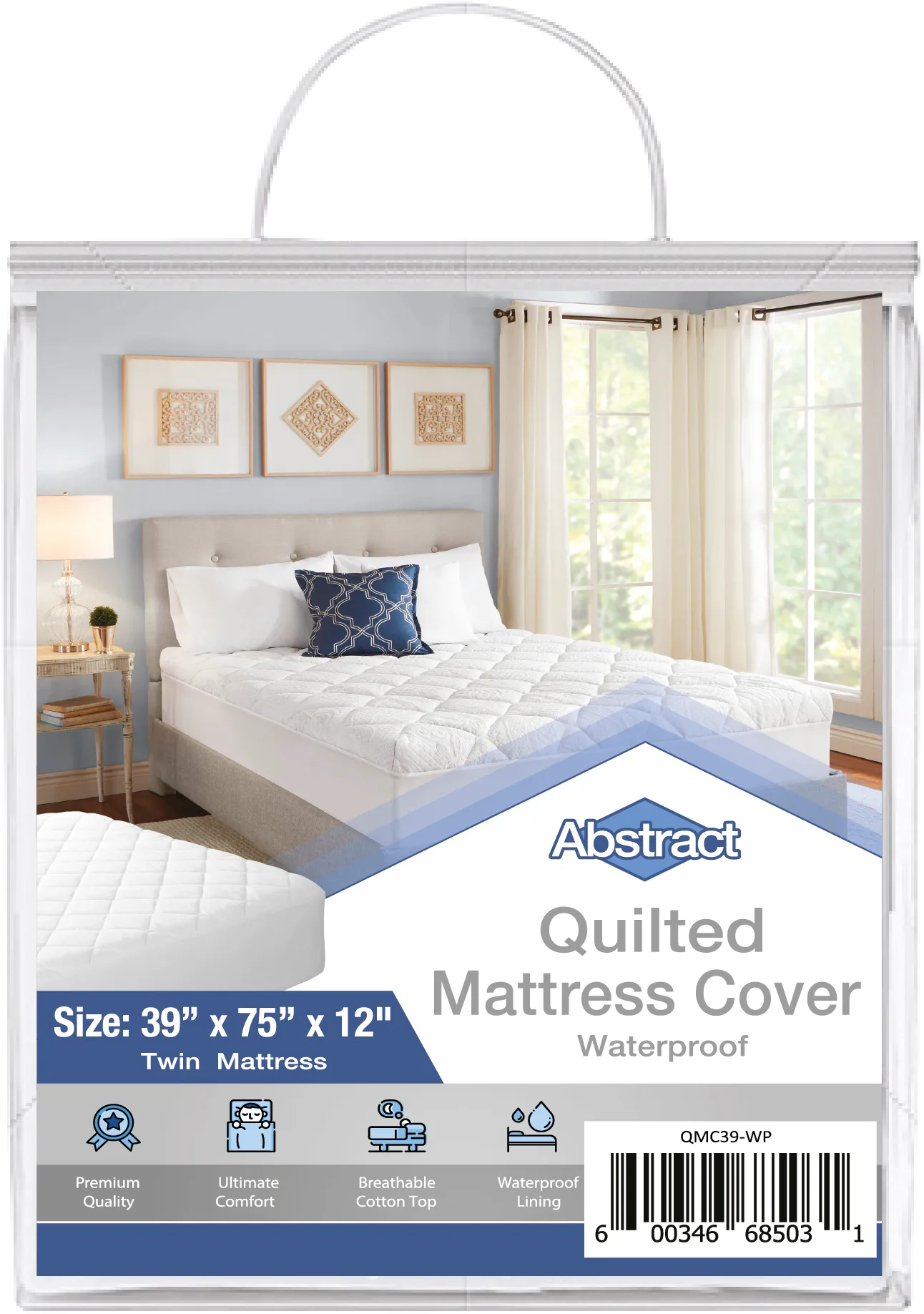 Abstract Luxury Quilted Waterproof Mattress Cover