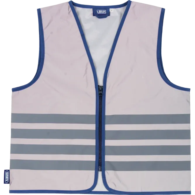 ABUS Lumino Reflex Kids' Striped Safety Vest Silver