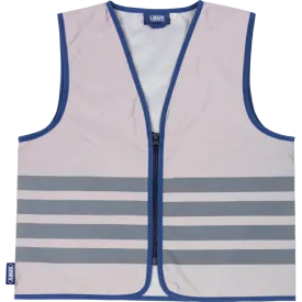 ABUS Lumino Reflex Kids' Striped Safety Vest Silver