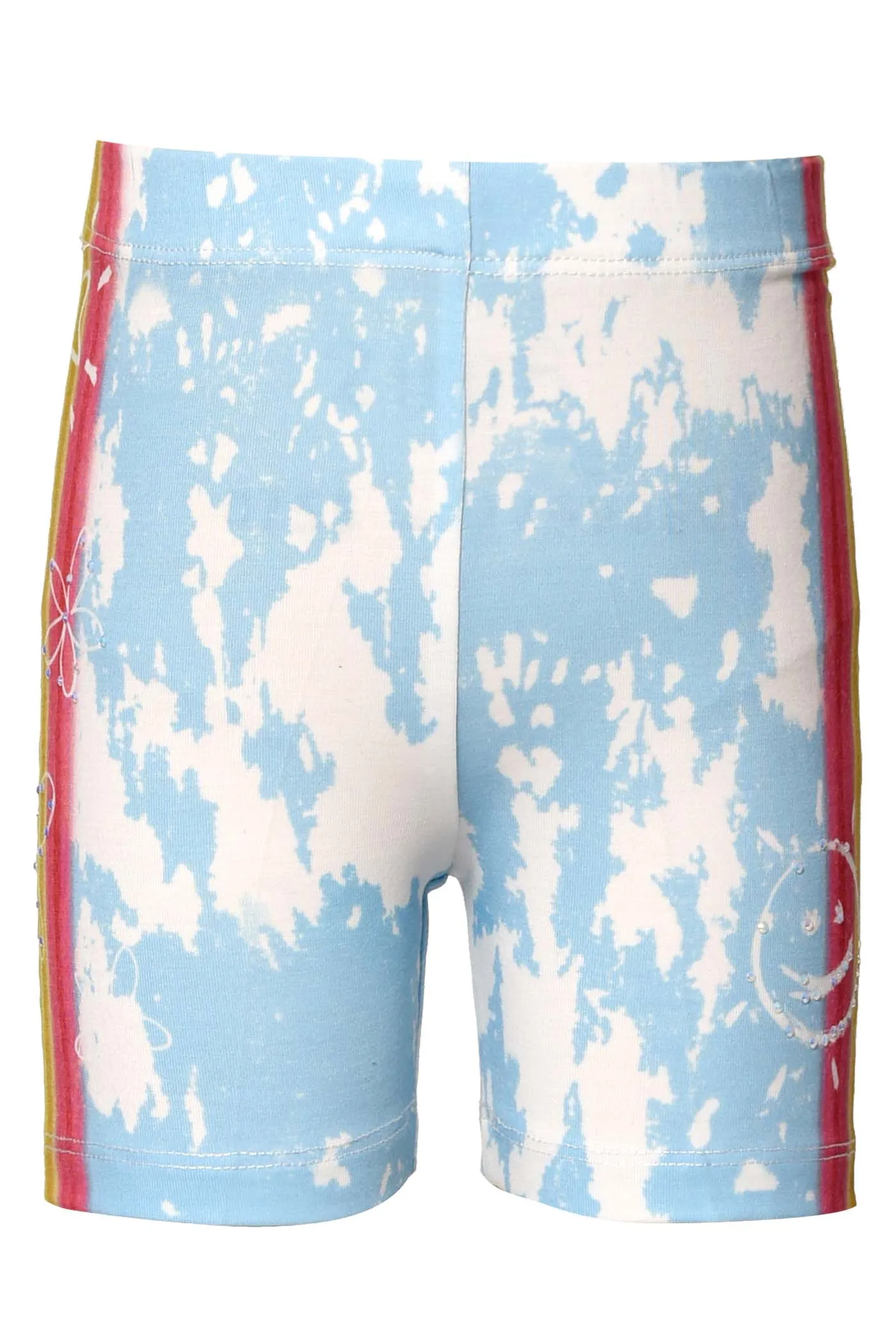 Baby Sara Blue Tie Dye w/Rainbow Detail Biker Shorts