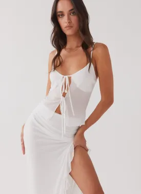 Bittersweet Mesh Cami Top - Snow