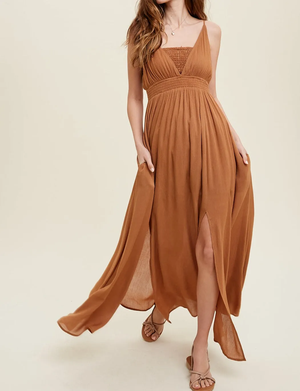 Cami Maxi Dress With Smocked Detailing