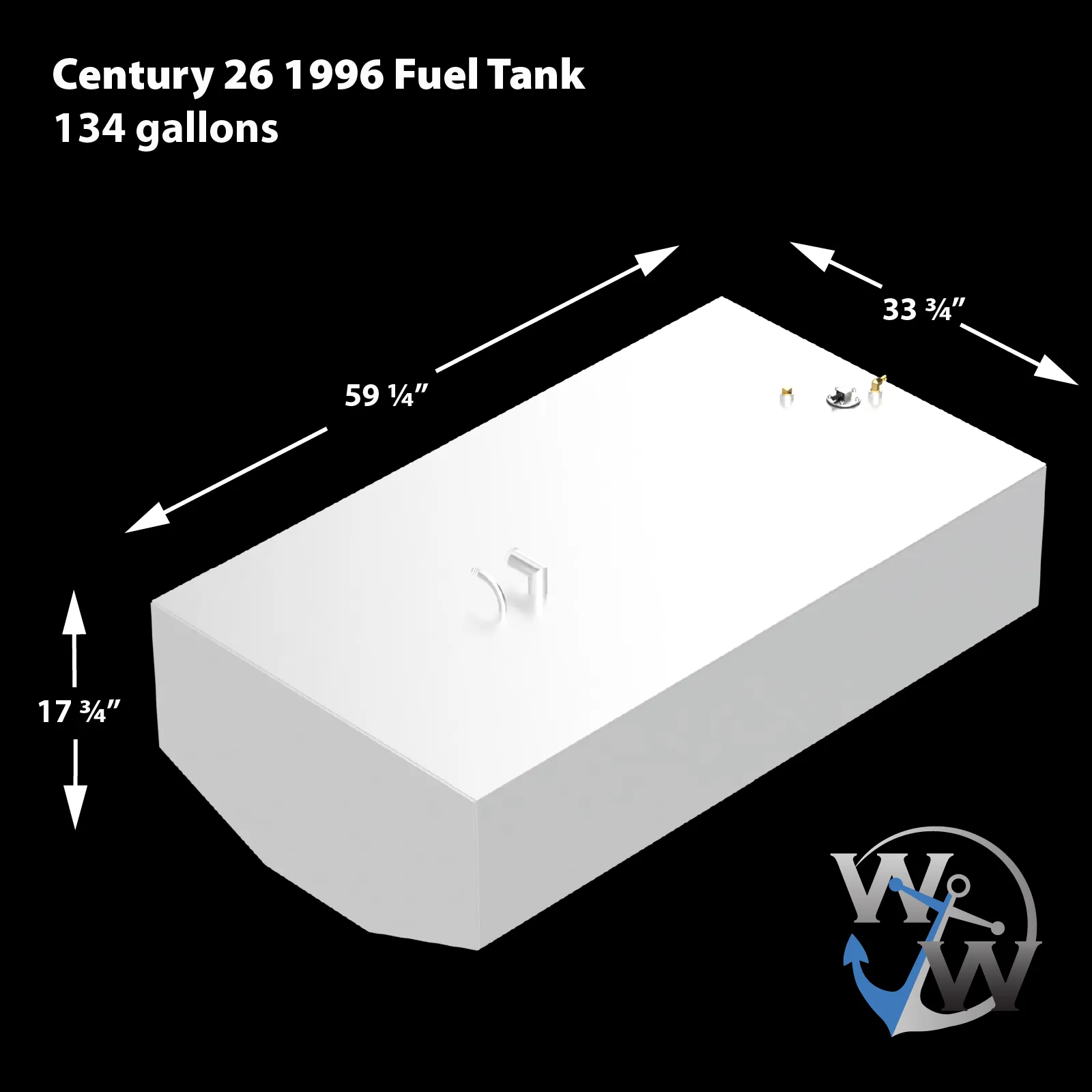 Century Boats 26 - 1996 - 134 gal. OEM Replacement Belly Fuel Tank