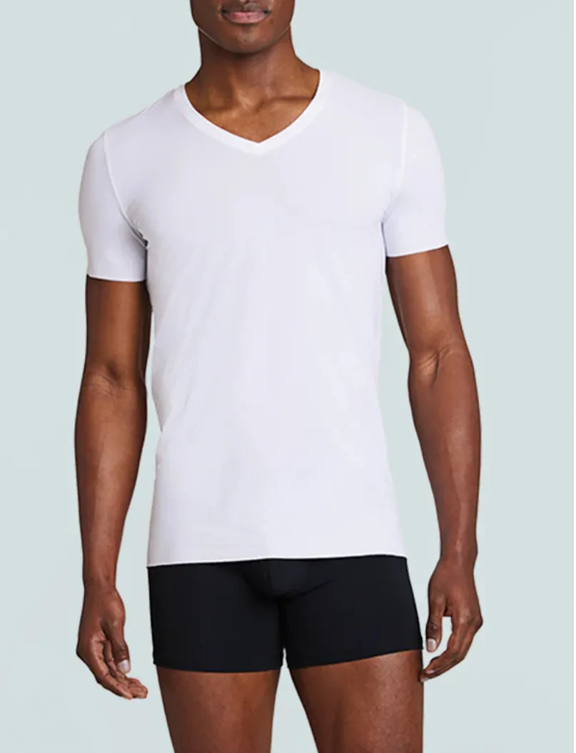 Commando Men's V-neck Undershirt The Classic White