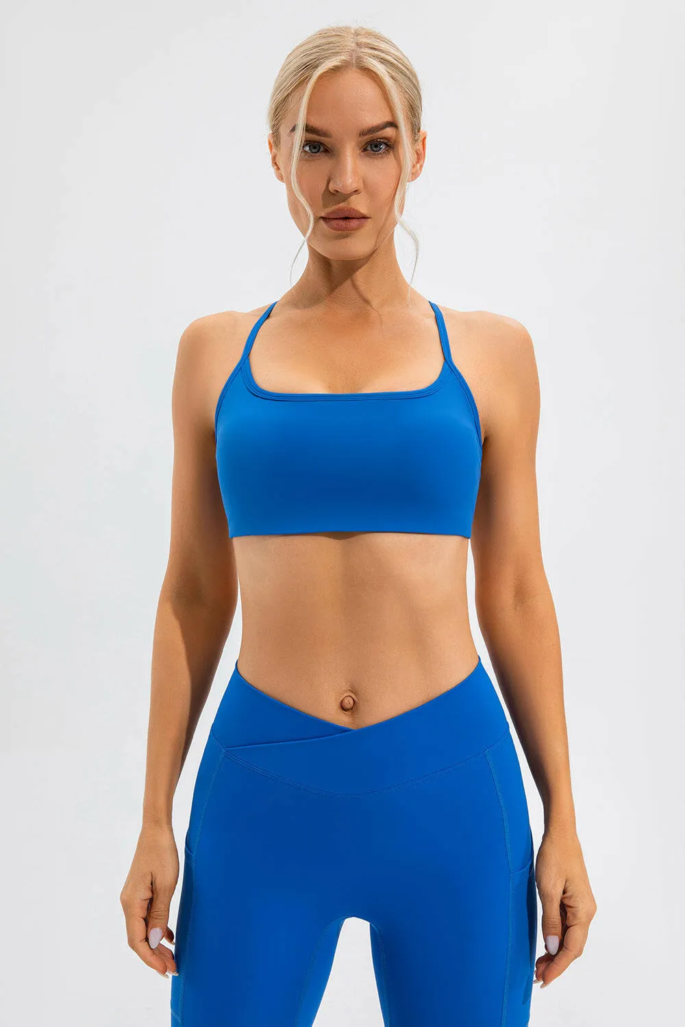 Crisscross Spaghetti Strap Active Cami