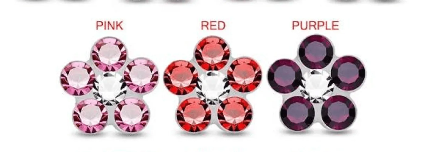 CZ Flower Nose Bone - 3 color choices