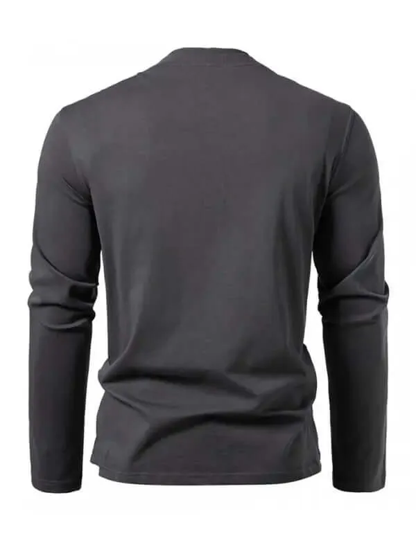 Double-layer Half-Collar Long-Sleeved T-Shirt