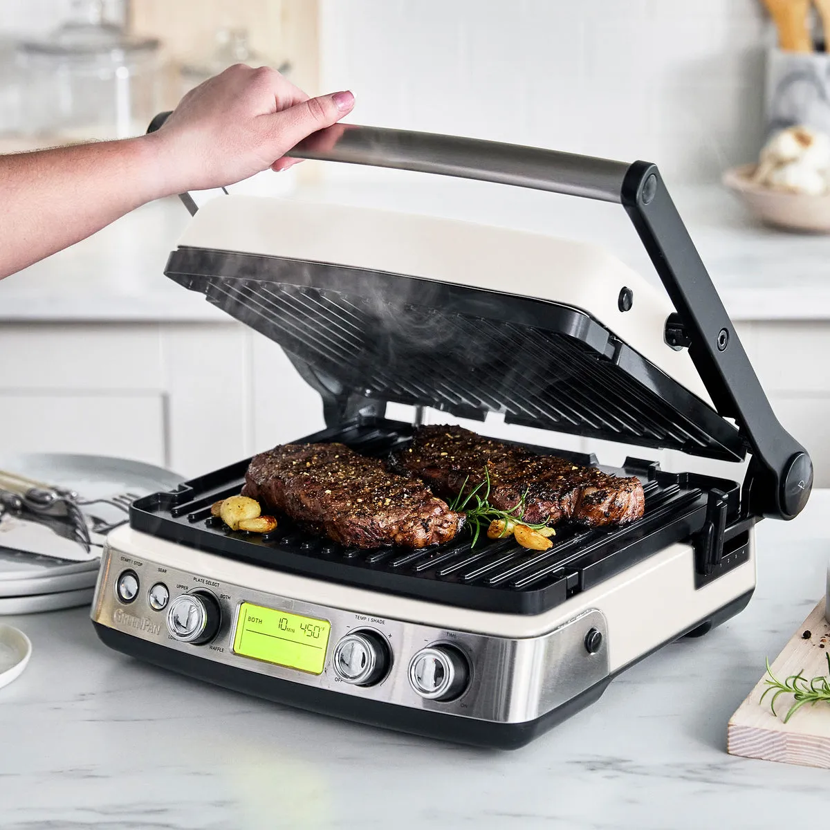 Elite Multi Grill, Griddle & Waffle Maker | Cloud Cream