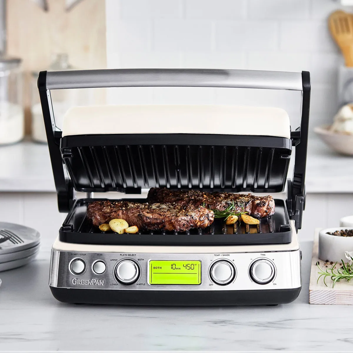 Elite Multi Grill, Griddle & Waffle Maker | Cloud Cream