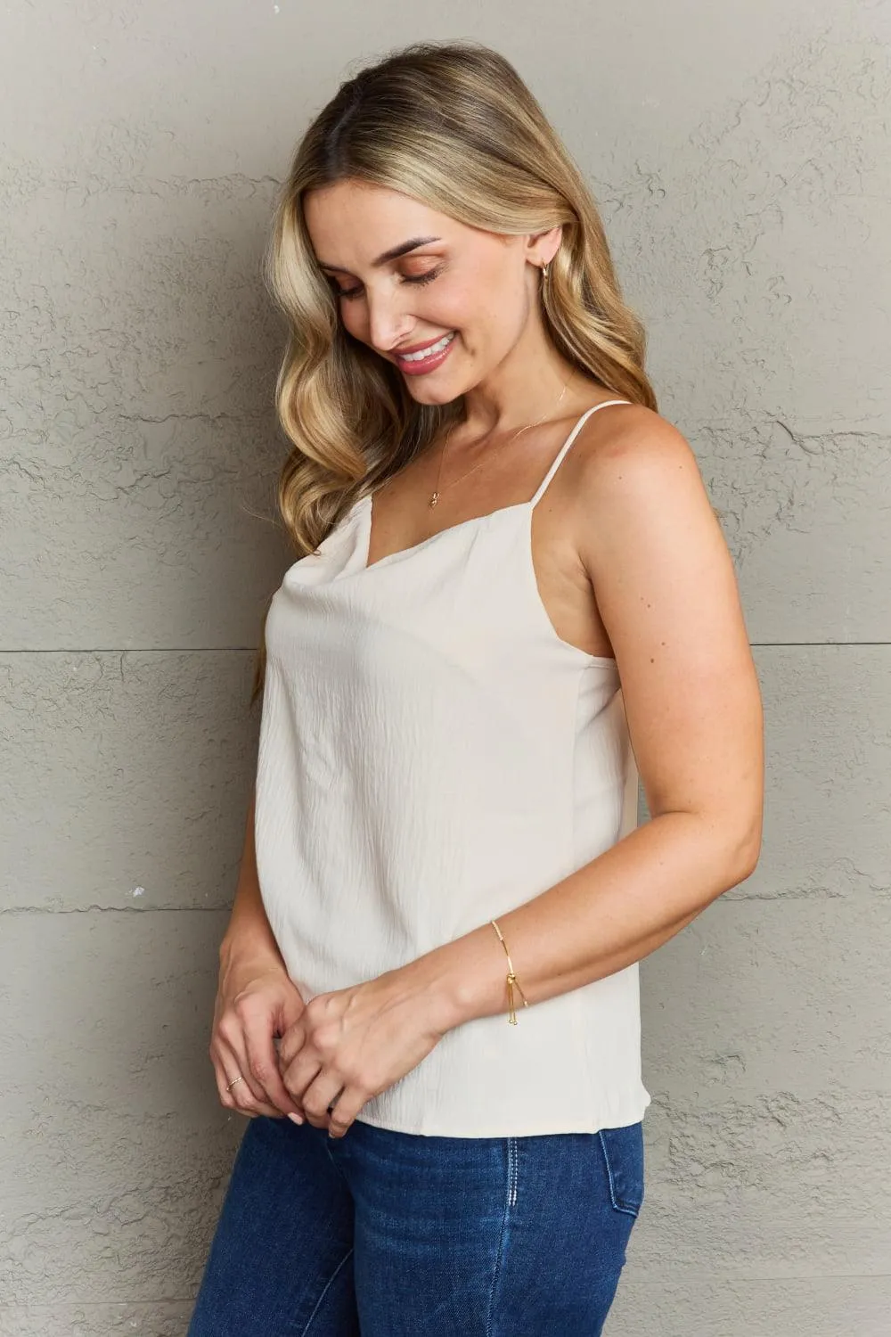 FOR THE WEEKEND Loose Fit Cami in Beige