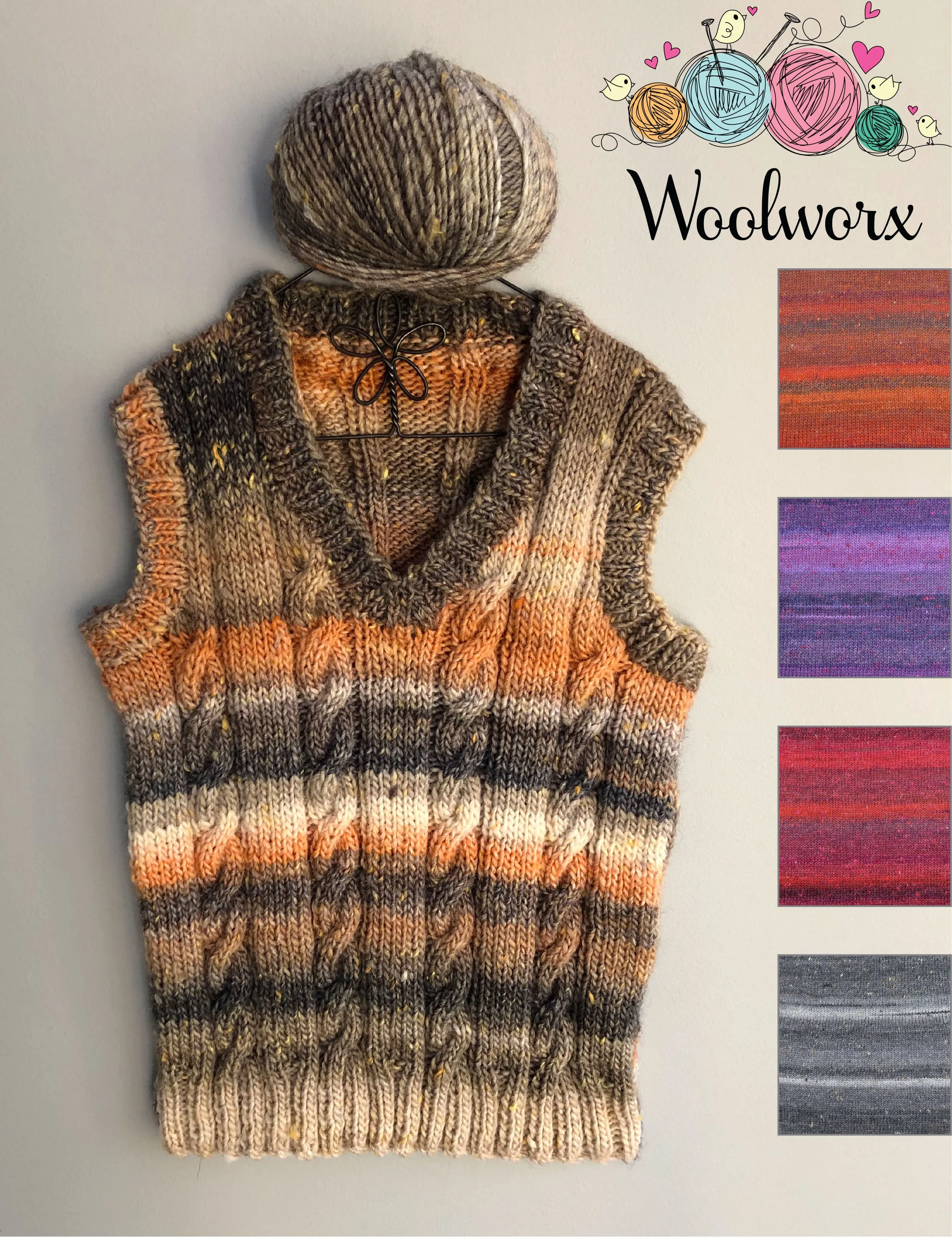 FREE Kids' Cable Vest Pattern - Plassard Champetre Yarn