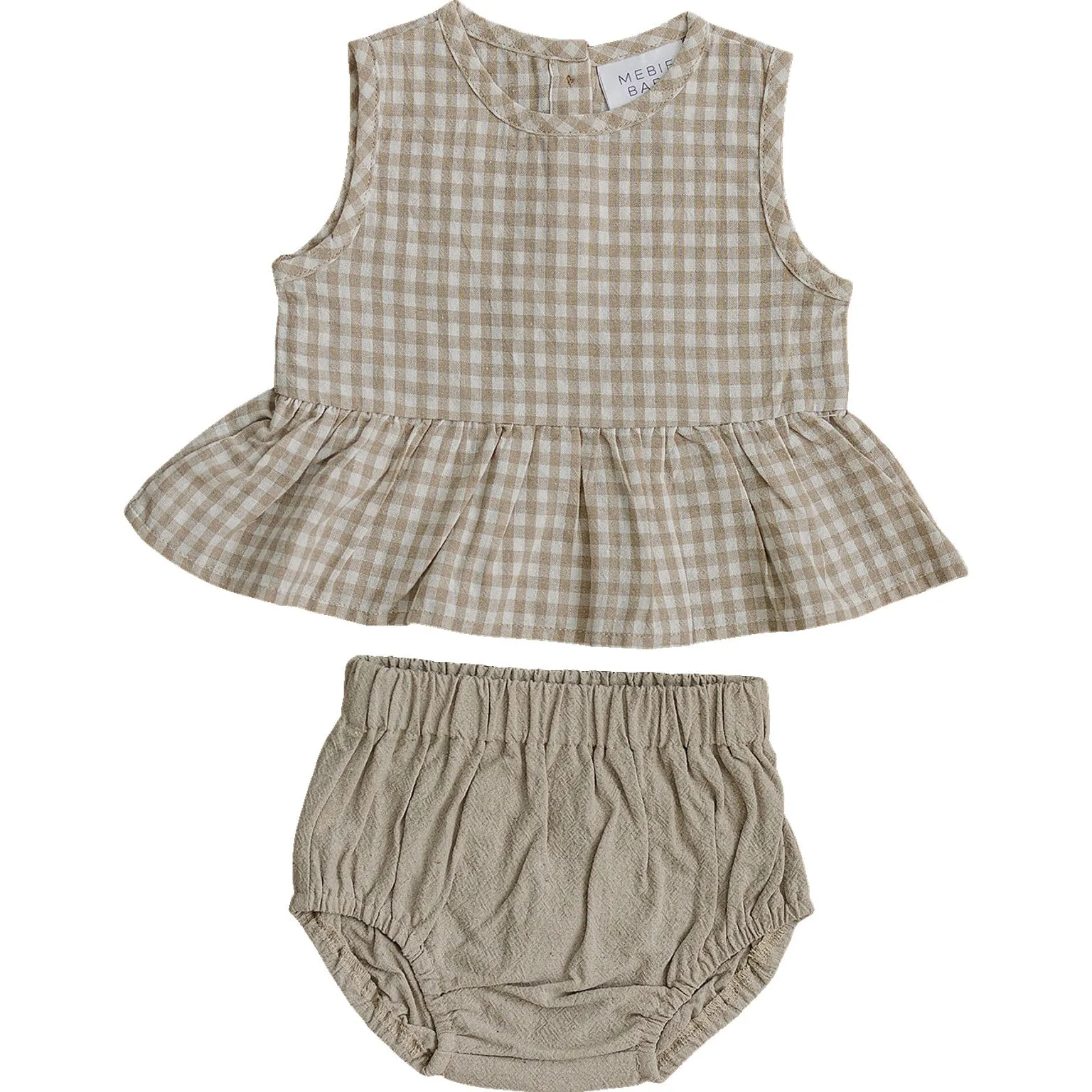 Gingham Peplum Set