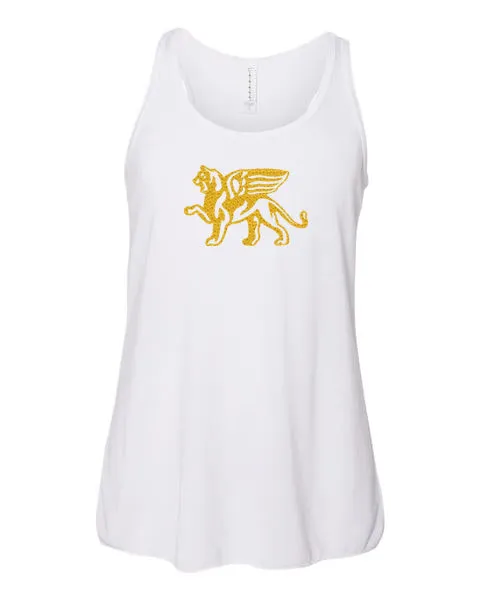 Girls Gold Lion Racerback Tank Top