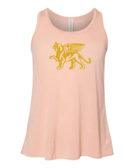 Girls Gold Lion Racerback Tank Top