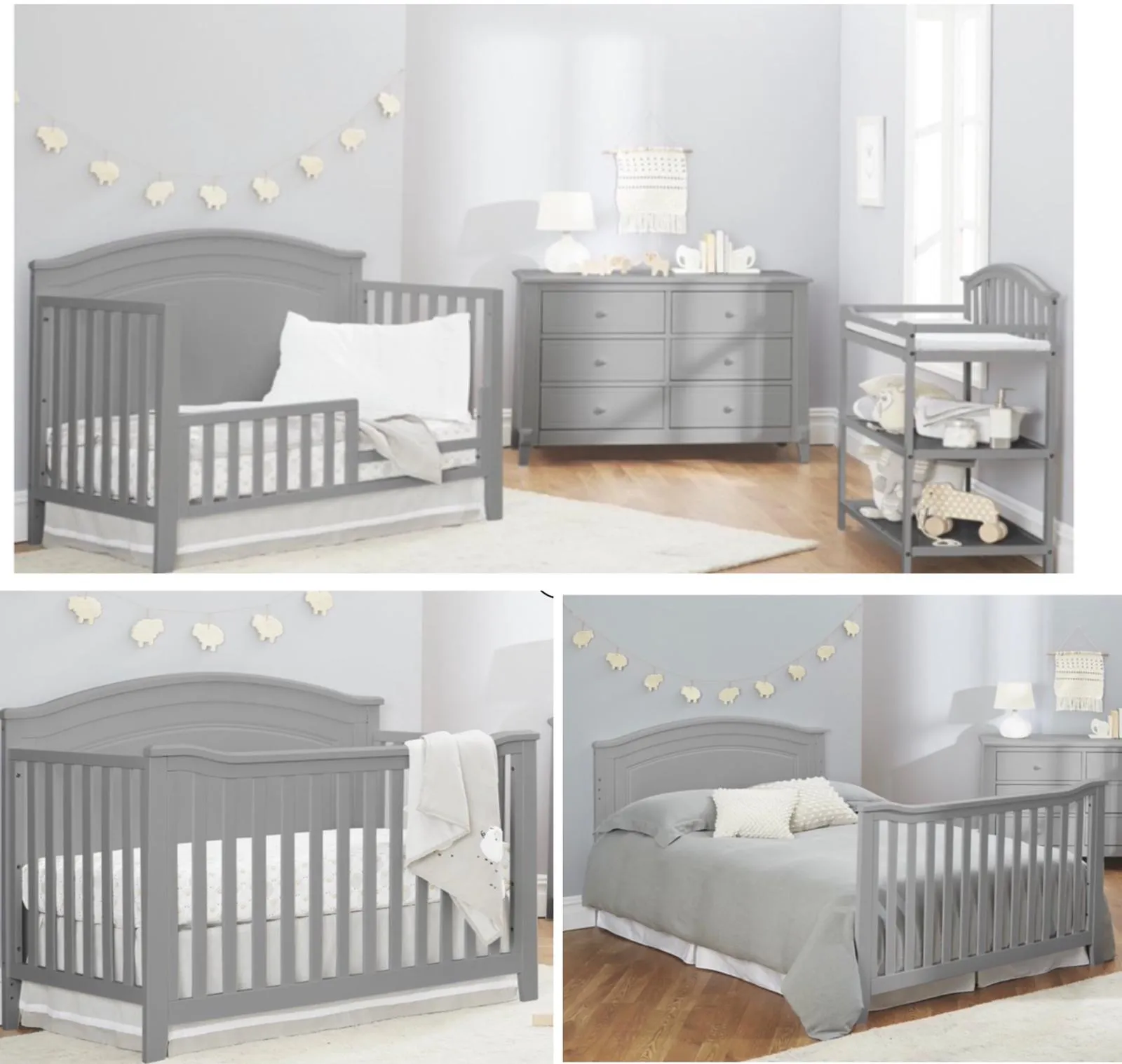 Glendale Grey Crib & Dresser