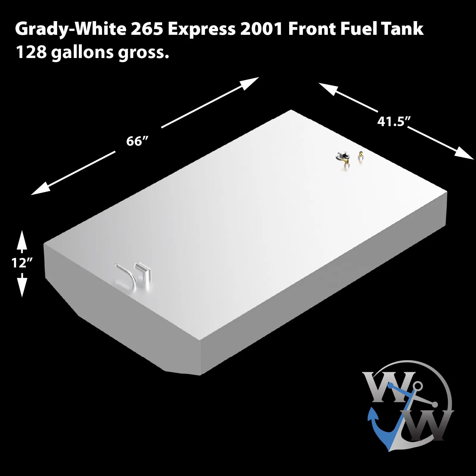 Grady-White 265 Express 2001 OEM Replacement Tandem Fuel Tank Combo Kit (119   128 gal.)