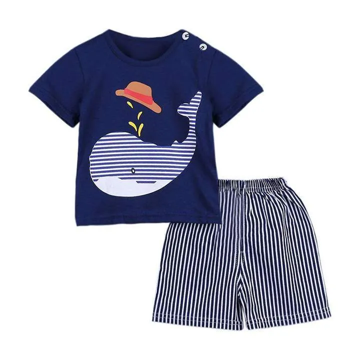 Gypsy the Giraffe, Little Pilot and Little Blue Whale Baby and Toddler Shorts Set of 3