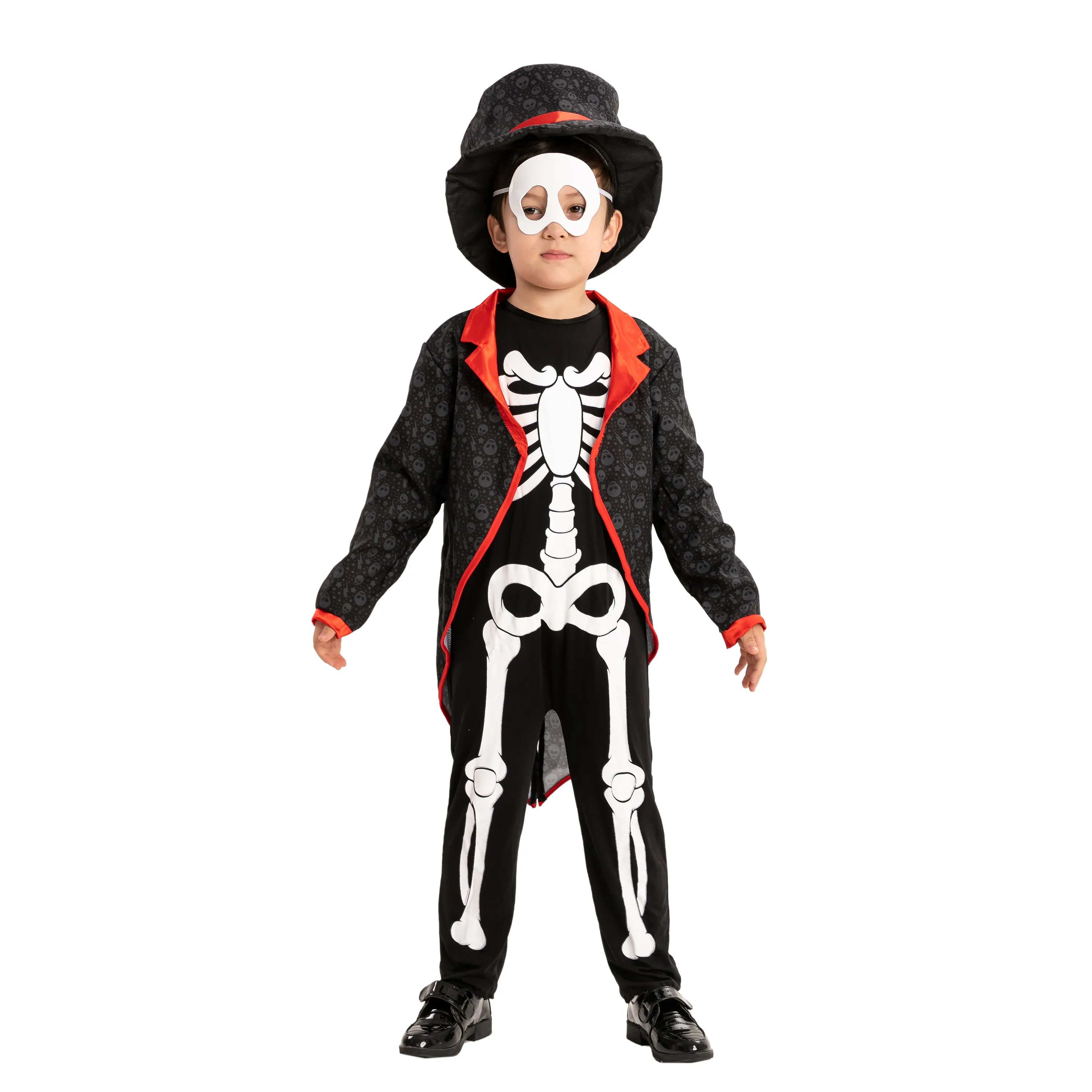 Happy Glow in the Dark Skeleton Costume Cosplay- Child