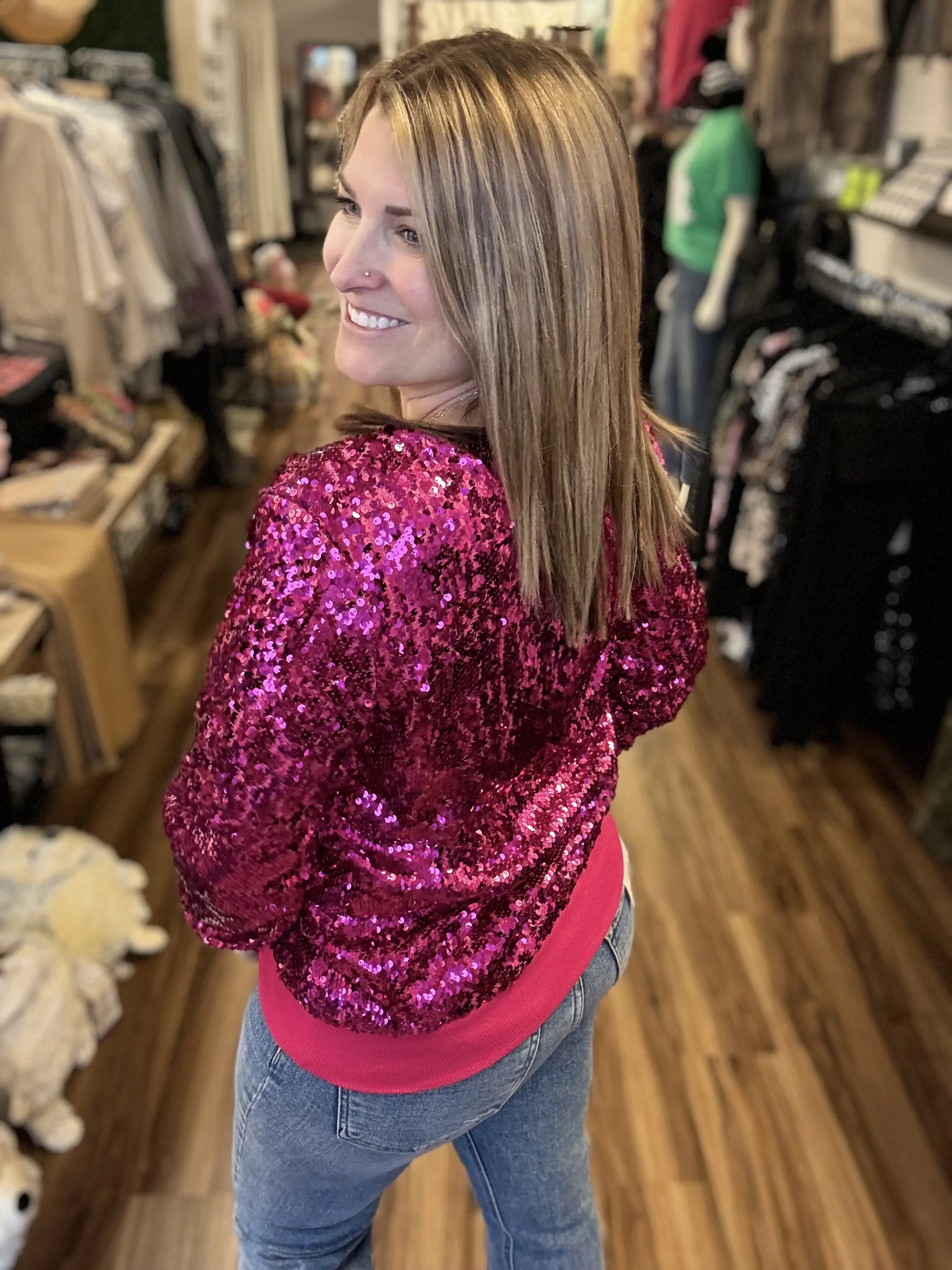 In the Spotlight Sequin Top