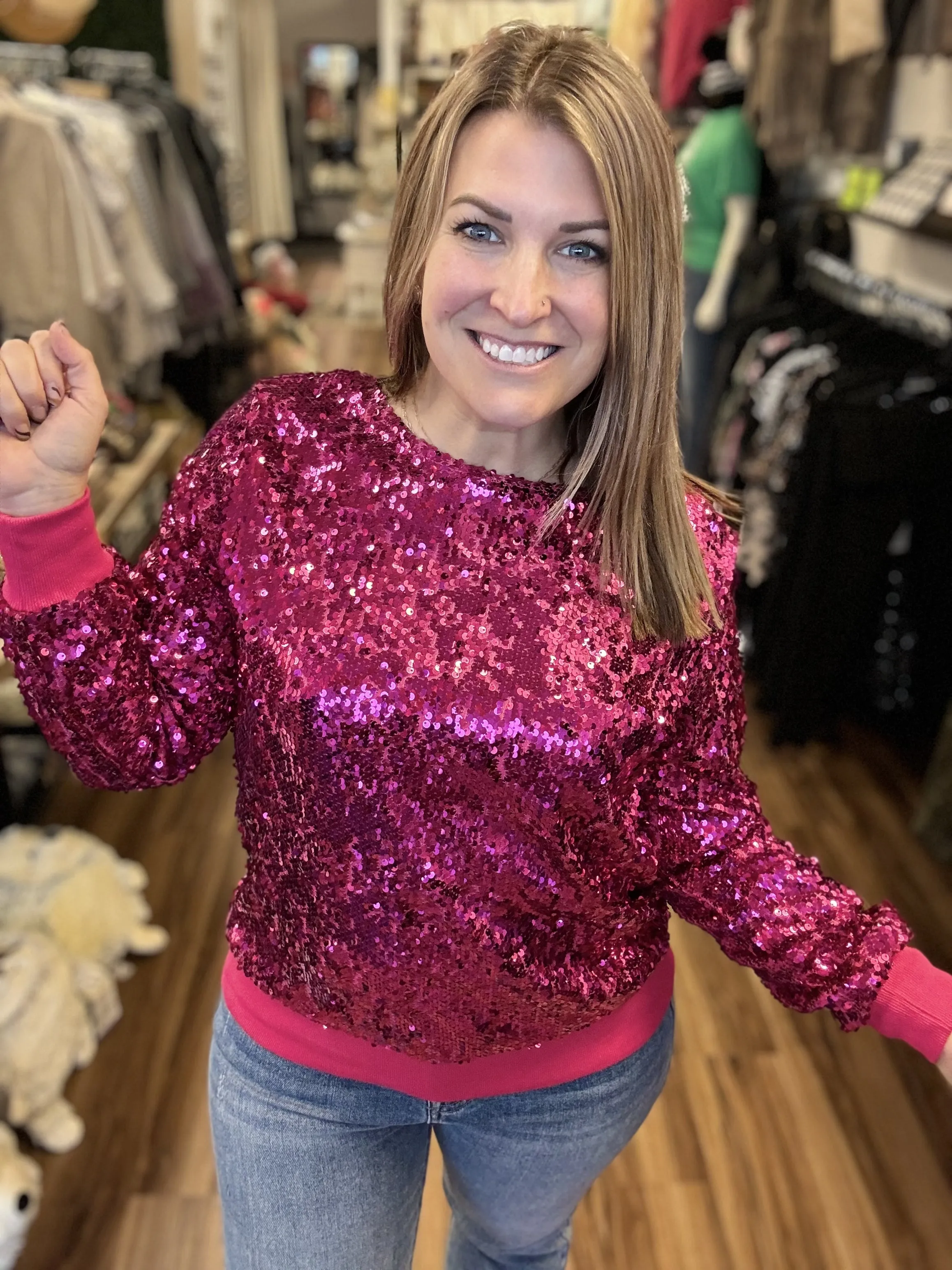 In the Spotlight Sequin Top