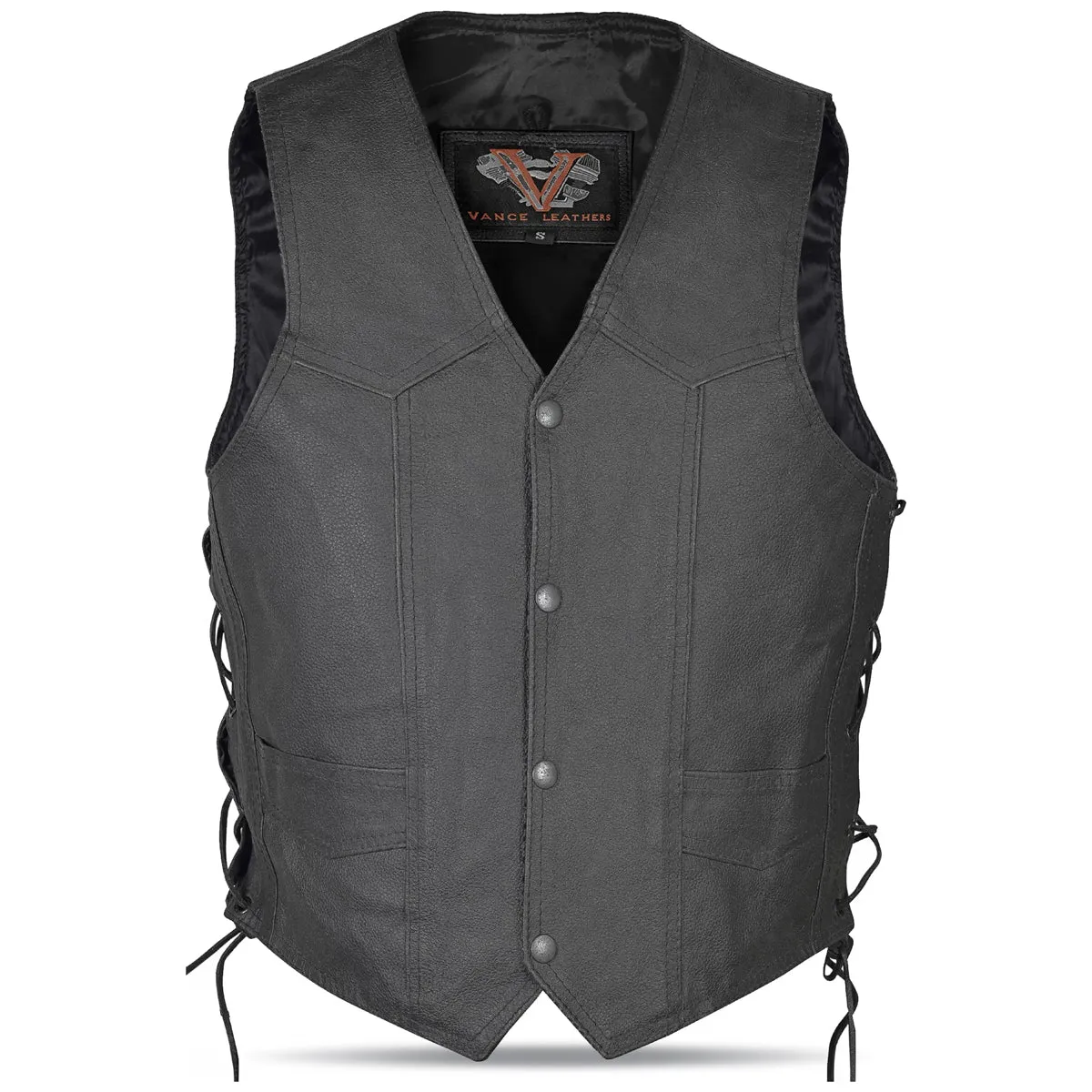 Kids Lined Lace Side Milled Leather Vest