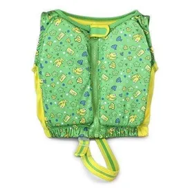 Kids Stuff Green and Yellow Fishes Swim Vest Medium/Large 33-55 lbs