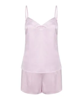 Light Pink - Women's satin cami short pyjamas