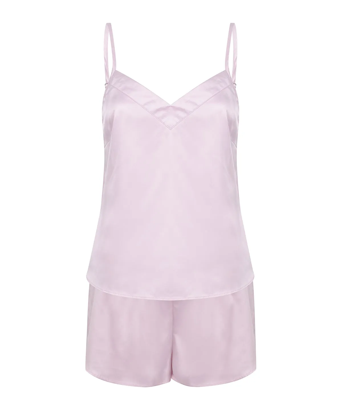 Light Pink - Women's satin cami short pyjamas