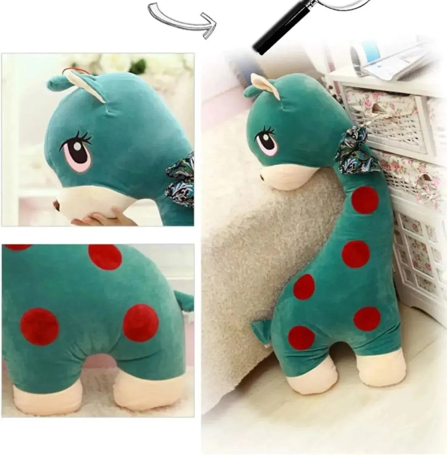 Long Neck Giraffe Pillow Plush Toy (80 cm)