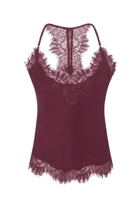 Lucy Crop Cami - Bordeaux