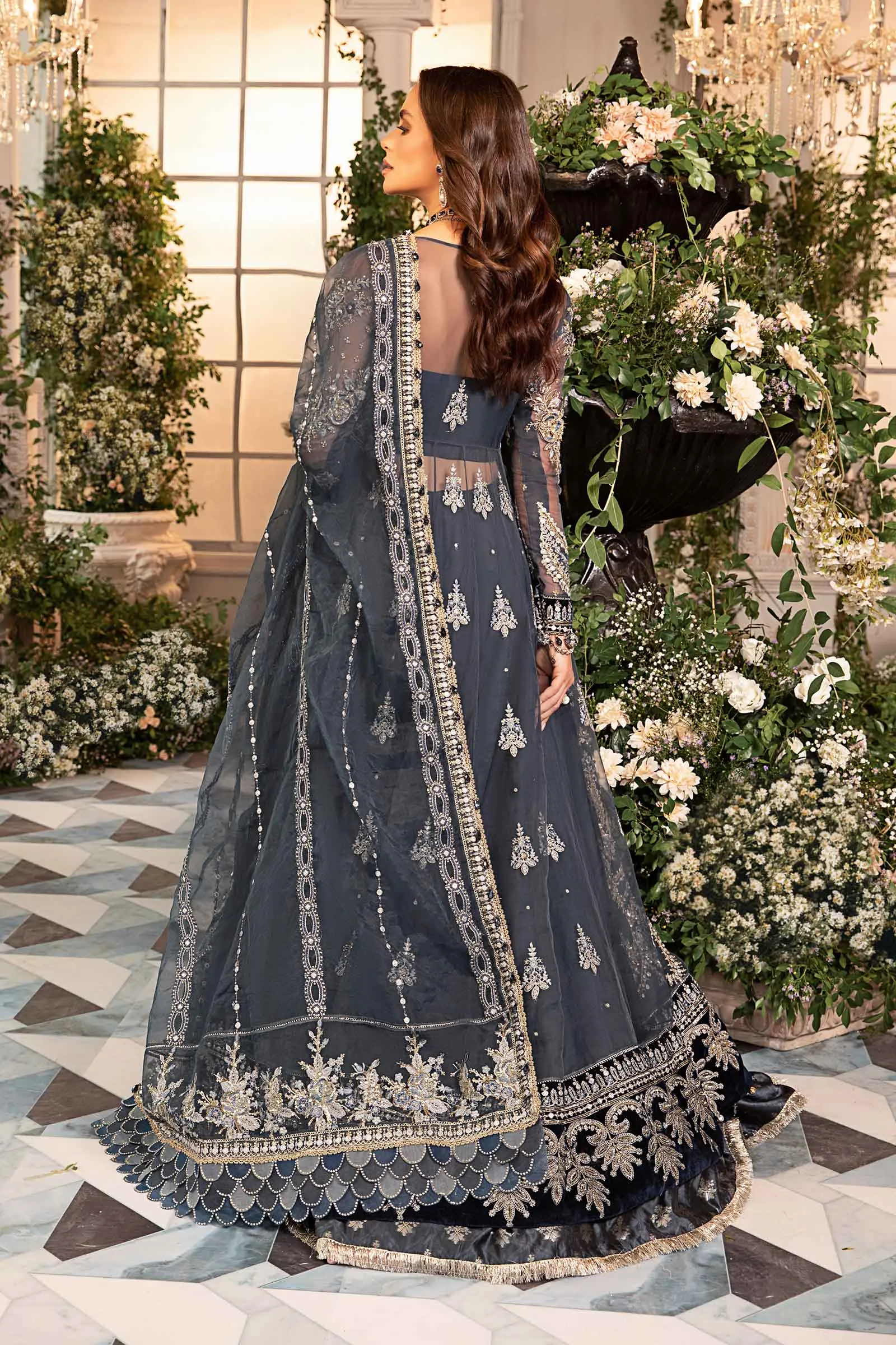 MARIA.B MBroidered Wedding Formals – Embroidered Organza Suit | BD-2901