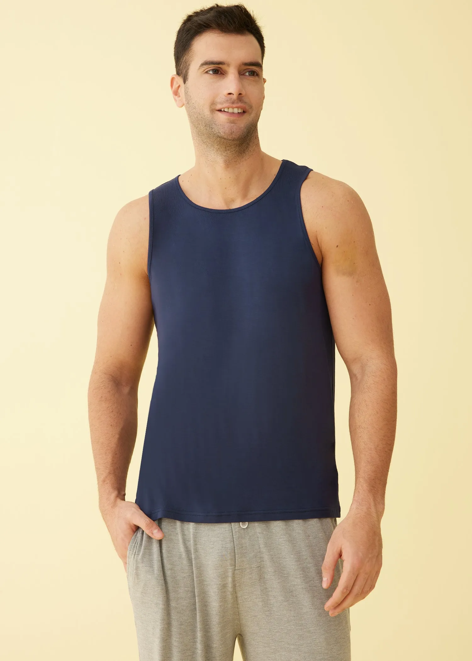 Men's Bamboo Viscose Tank Top Undershirt