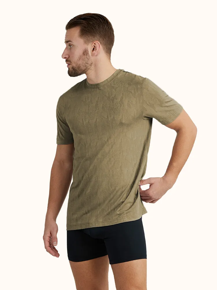 Men's Camo Crew Neck Undershirt - Green