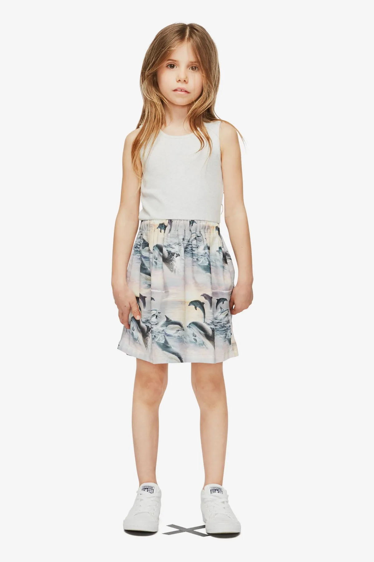 Molo Colleen Girls Dress - Dolphin (Size 2/3 left)