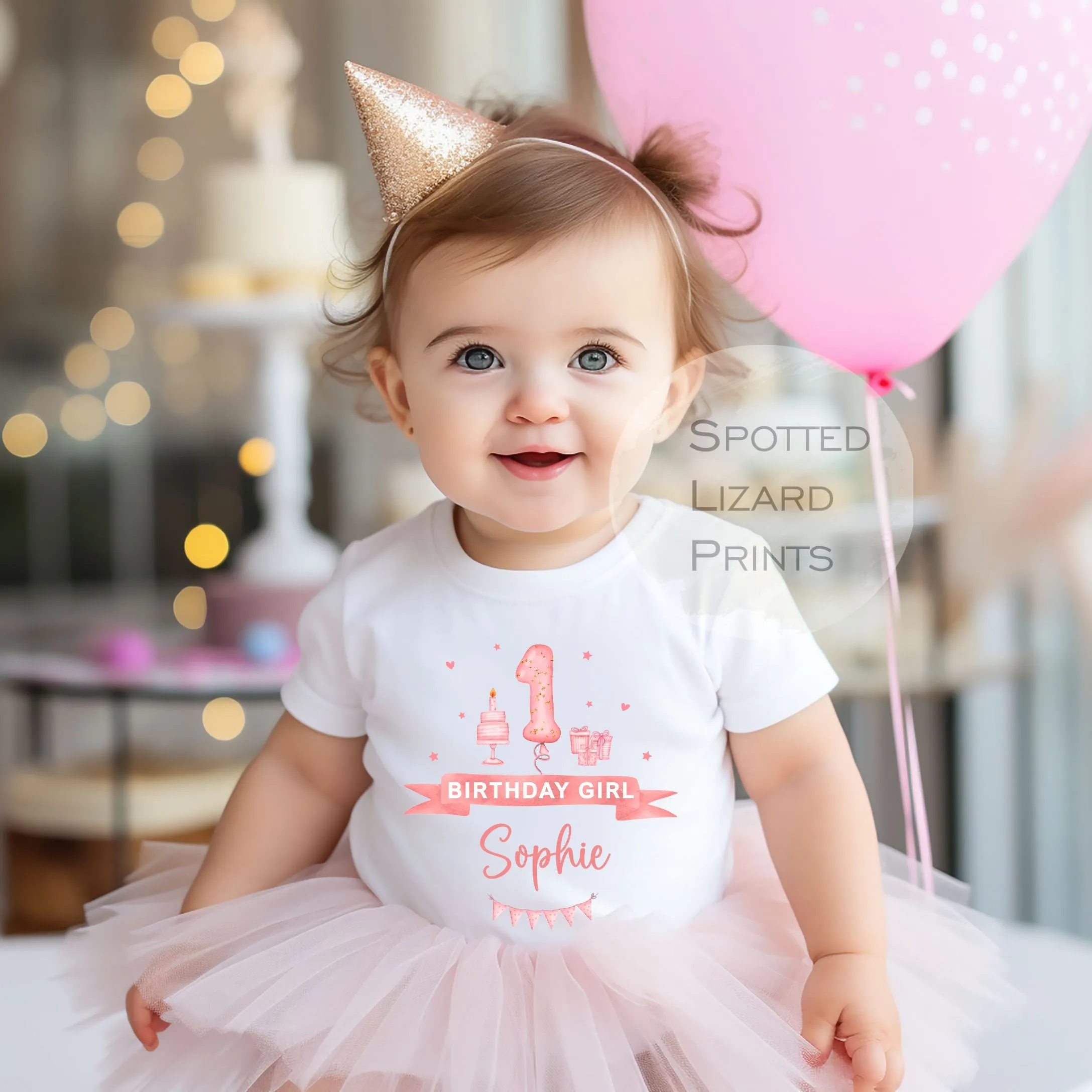 Personalised Birthday T-shirt - Girl's First Birthday - Girl's Birthday Tshirt - First Birthday - Birthday Kids T-Shirt rompersuit or Vest