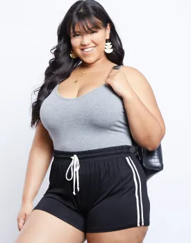 Plus Size V-neck Basic Cami