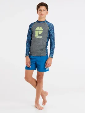 Protest PRTADMIT JR Lycra Rashguard - Kids Long Sleeve - River Blue