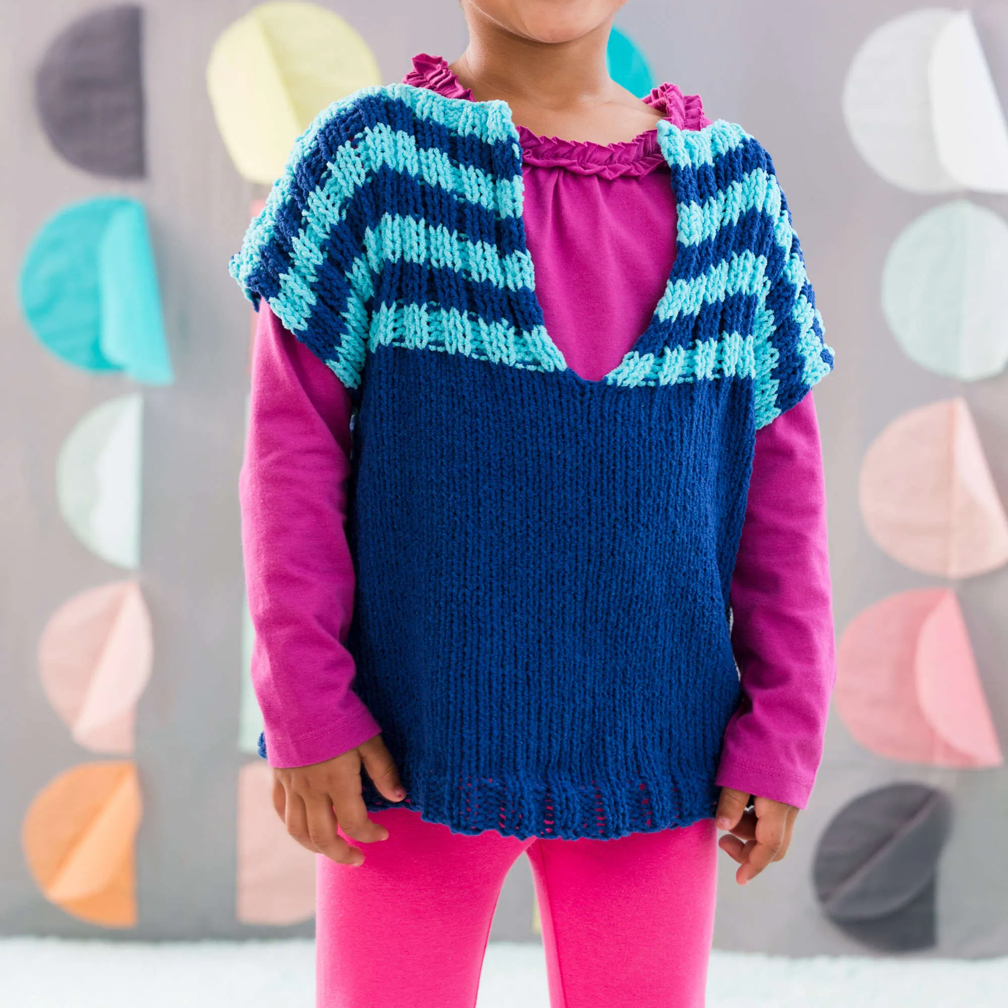 Red Heart Knit Child's Fashion Vest