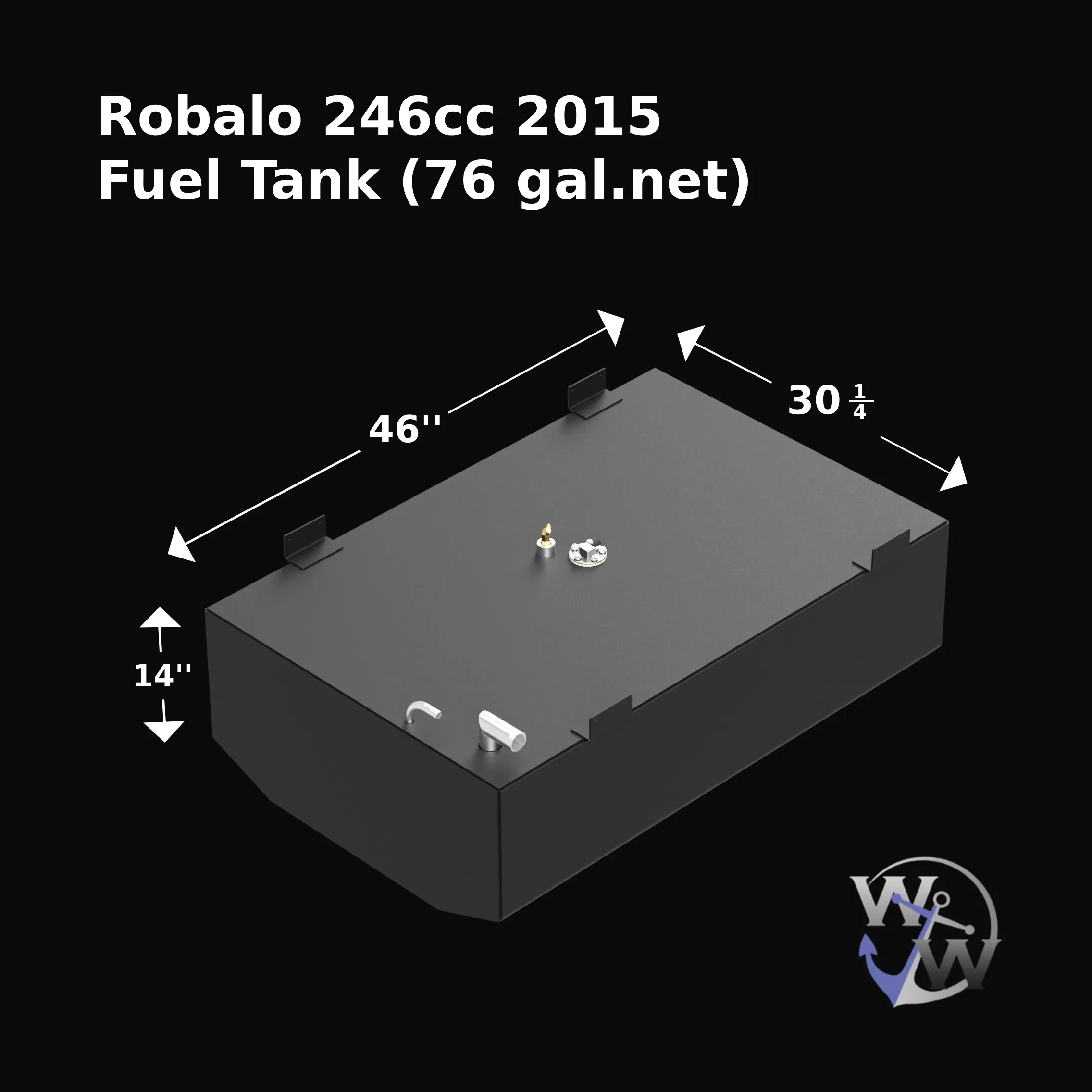 Robalo 246cc 2015 fuel tank 76 gal