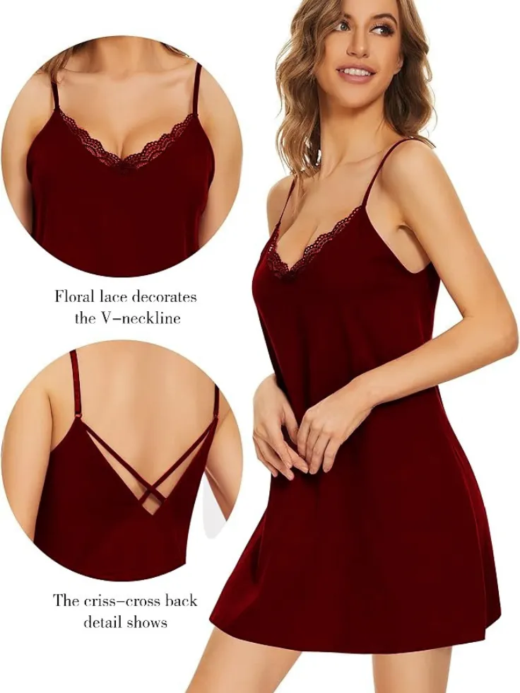 SGW Maroon Single V-Neck Cami - Ultrasoft Stretch