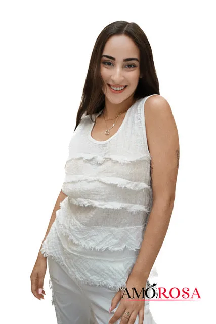 Shredded Linen Cami