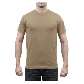 Solid Colour Poly Cotton T-Shirt Khaki