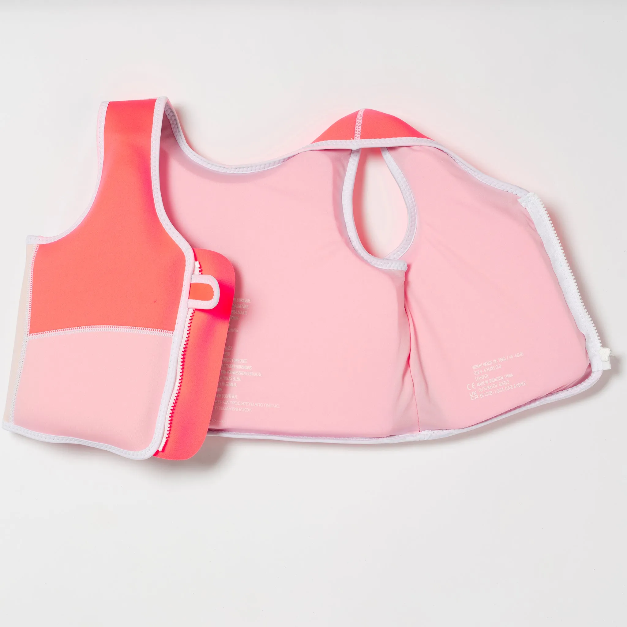 SUNNYLIFE - Melody the Mermaid Swim Vest Neon Strawberry