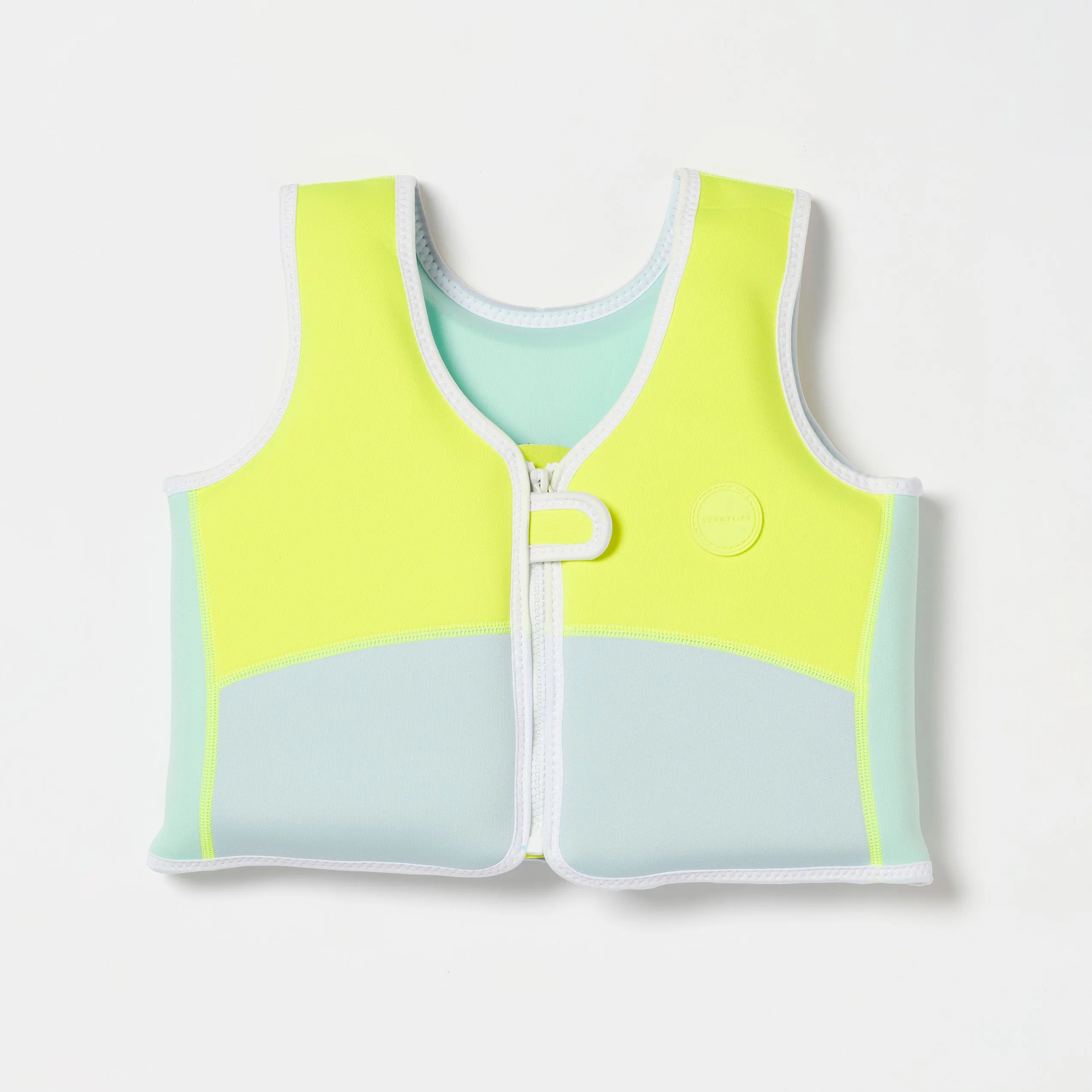 SUNNYLIFE - Salty the Shark Swim Vest Aqua Neon Yellow