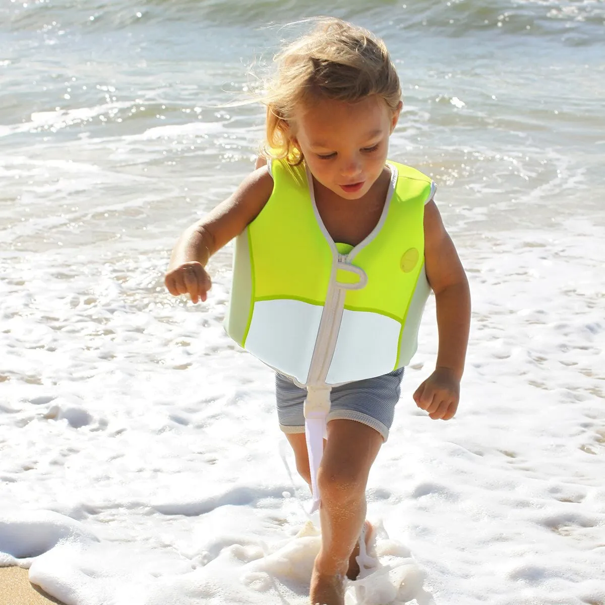 Swim Vest 2-3 Shark Tribe Blue Neon Citrus