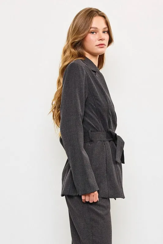 The Cami Blazer- Charcoal