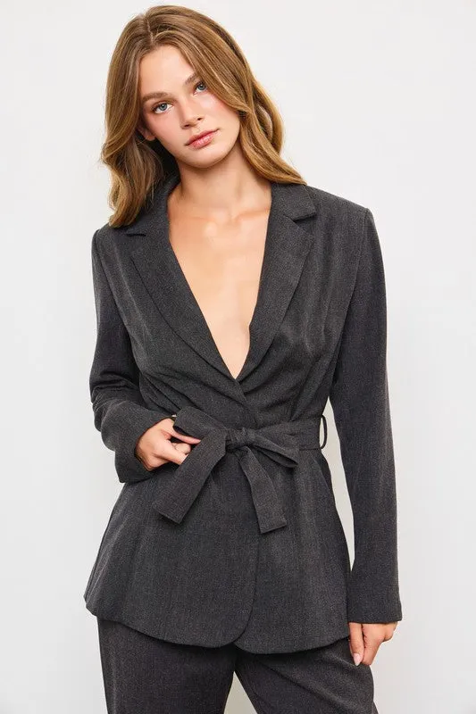 The Cami Blazer- Charcoal