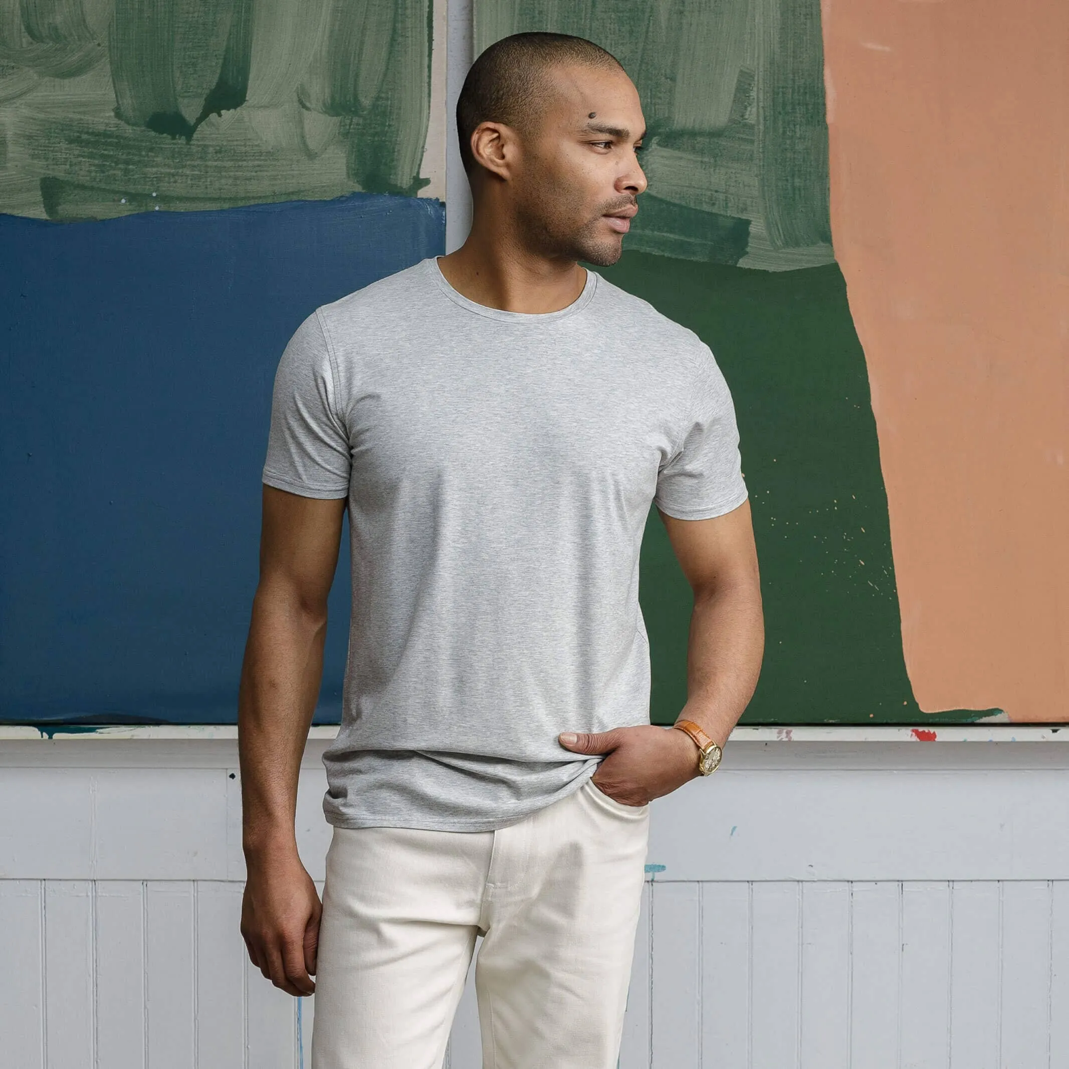 The Heather Grey Crew Neck Undershirt