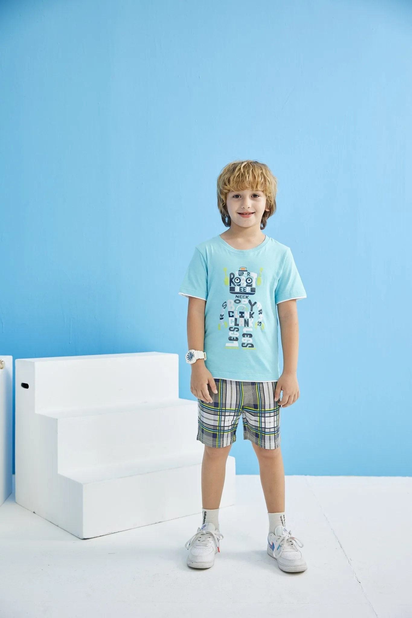 Toddler/Kid Boy's Casual 2-Piece Set with Robot Print